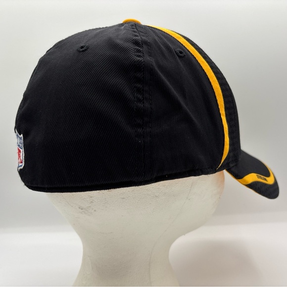 Pittsburgh Steelers NFL Reebok Black/Yellow Onfield Large/XL Flex Fit Fitted Hat - Picture 9 of 15
